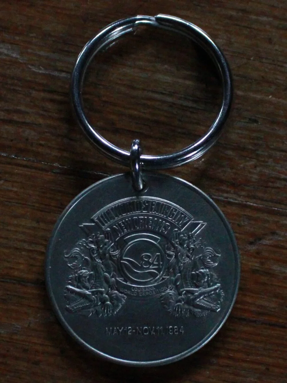 Vintage World's Fair New Orleans 1984 Medallion Keychain